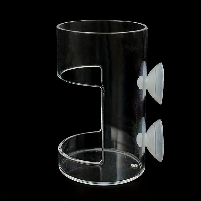 1 Pack Aquarium Feeding Ring - Non-Slip Essential Fish Tank Supplies Fish Food Plastic Buoyancy Ring for Floating Food Magnetic Fish Tank Wall Cleaning Brush