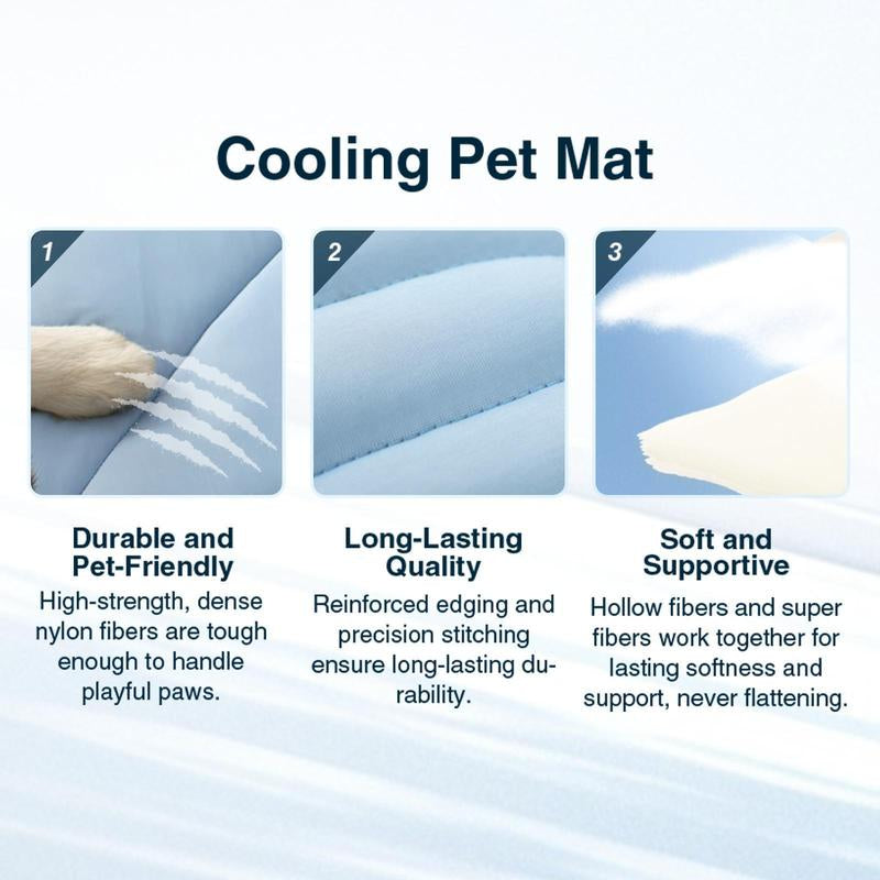 Vagascape Dog Cooling Eco-Friendly Mat, Cooling Pad, Pet Cool Mats for Dogs and Cats Use in Crate, Tunk, Camping, Outdoors, Portable, Machine Washable, Durable, without Gel