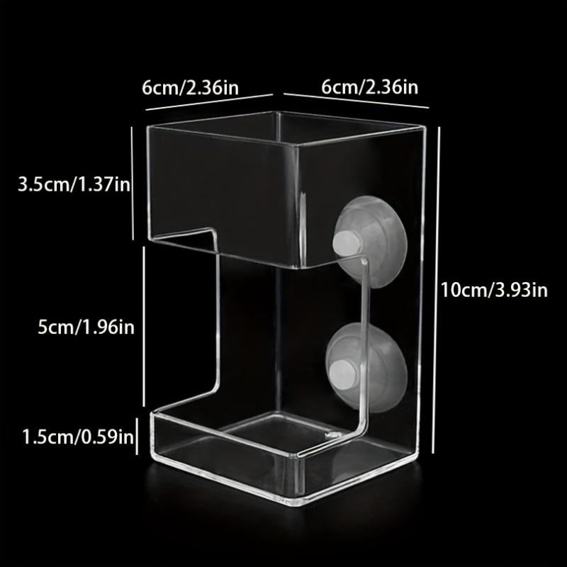 1 Pack Aquarium Feeding Ring - Non-Slip Essential Fish Tank Supplies Fish Food Plastic Buoyancy Ring for Floating Food Magnetic Fish Tank Wall Cleaning Brush