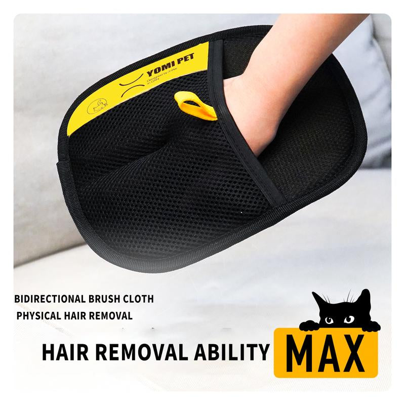 Pet Hair Remover Electrostatic Gloves Two-Way Brush Sticky Hair Remover Cat Hair Dog Hair Glover Grooming Removal Cleaning